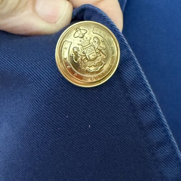 GUCCI MENS 722497 BLUE COTTON MILITARY DRILL JACKET, SIZE 52 (MSRP $2700) - Picture 11 of 16